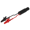 PHVX-Dual adapter to 2mm banana, with pair of clamps (red/black)