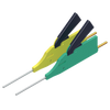 QFP IC clips 0.4 to 0.8mm pitch, long, 1 pair yellow/green