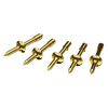 5x solid tips gold-plated