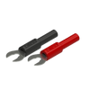 Set 2 spade terminals, A.4,3/6,3, 4mm red/black
