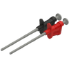 Set 2 clamps, rotating grip jaw, red/black