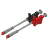 Set 2 clamps, jaws, red/black