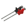 Set 2 clamps, hook, red/black