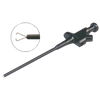Clamp-type test probe with rotating grip jaws (black)