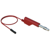 Measuring lead 4mm plug / 0.64mm socket, 1m (red)
