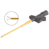 Safety clamp-type test probe with rotating grip jaws (black)