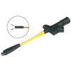 Safety clamp-type test probe with grip claws (black)