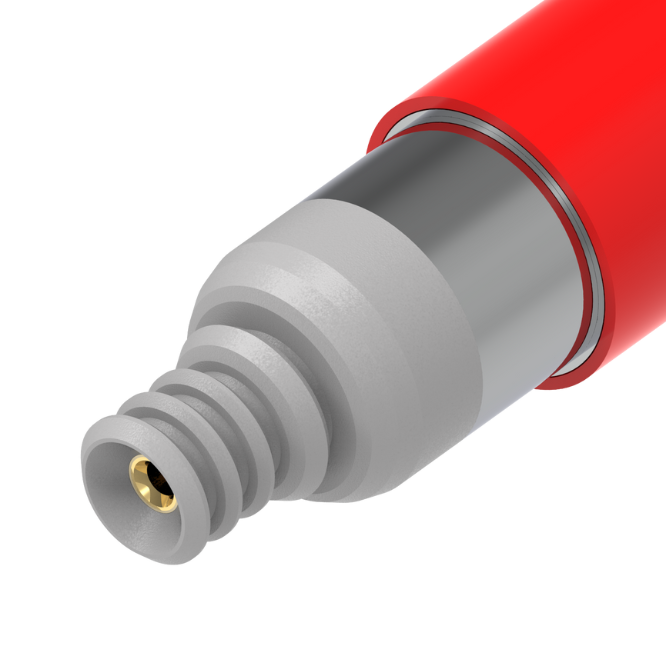 Closeup of the PHVX probe tip without accessories added