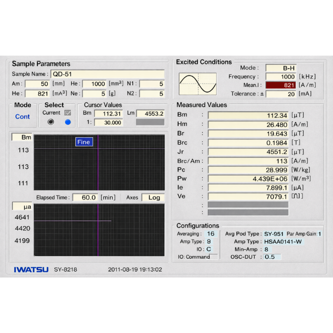 Screengrab of the SY-811 continuous measurement function